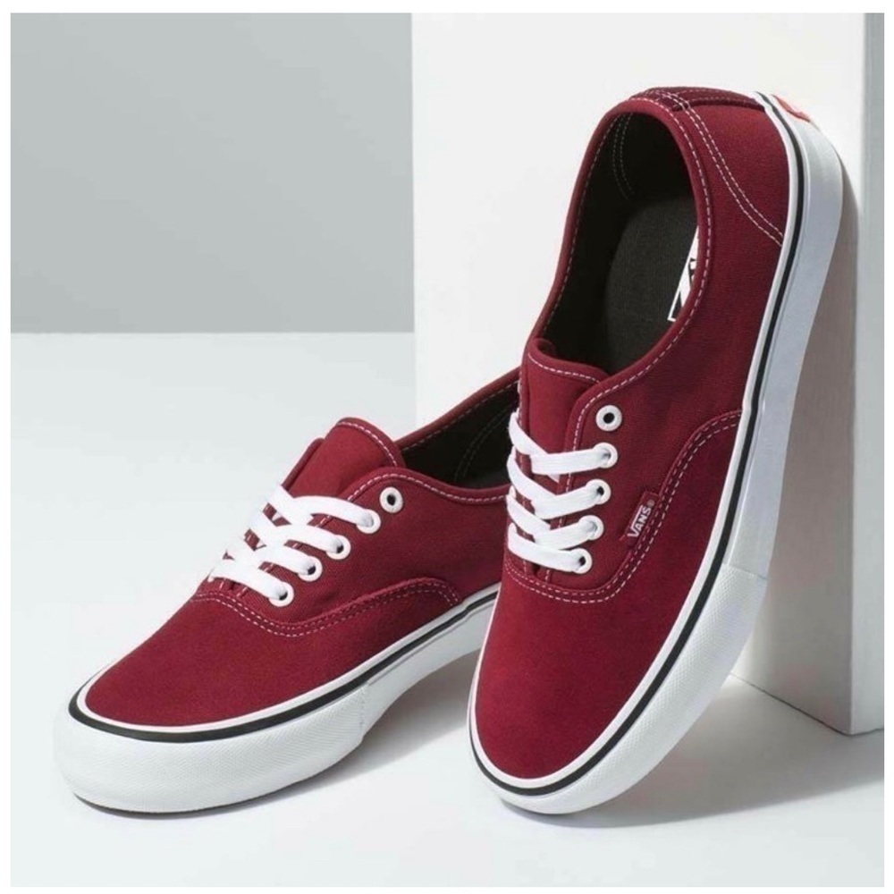 Vans Authentic Pro Low Top Sneaker Rumba Red Port Royale Size 8 Women